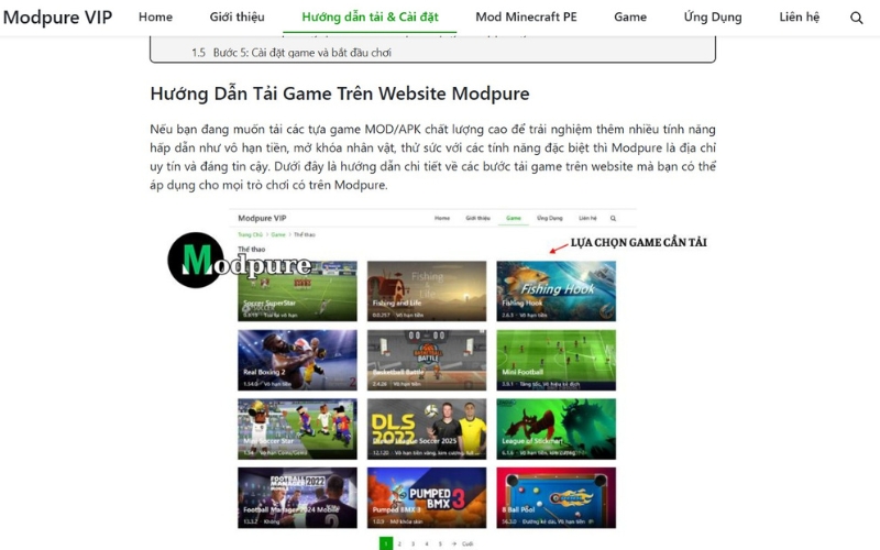 Hướng dẫn tải game cực kỳ chi tiết trên Modpure